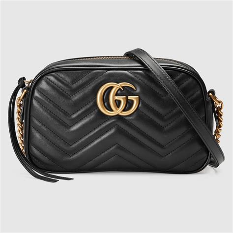 borsa gucci tracolla nera piccola|Gucci Borsa a Tracolla GG Marmont Mini .